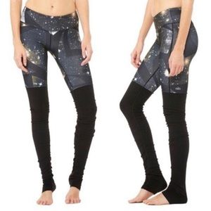 Alo Yoga Goddess Ribbed Galaxy Leggings Size Medium